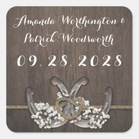Horseshoe Baby's Breath Rustic Wedding Favour