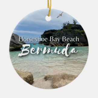Horseshoe Bay Beach Bermuda Ceramic Tree Decoration