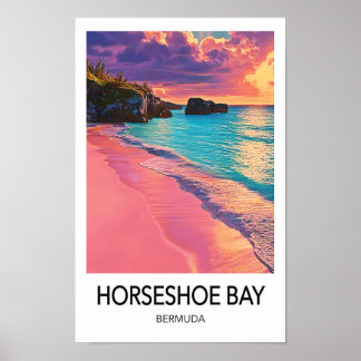 Horseshoe Bay Bermuda Travel Poster