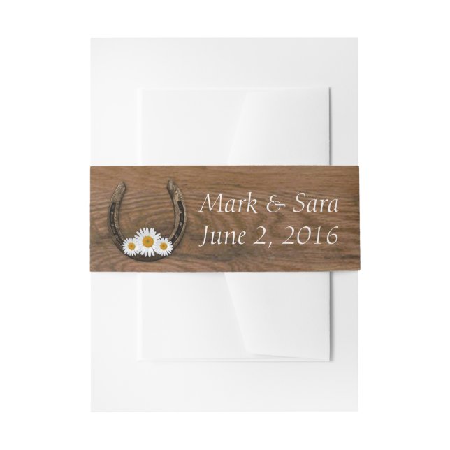 Horseshoe Belly Bands Invitation Belly Band (Front Example)