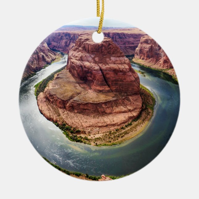 Horseshoe Bend, Arizona  Ceramic Tree Decoration (Front)