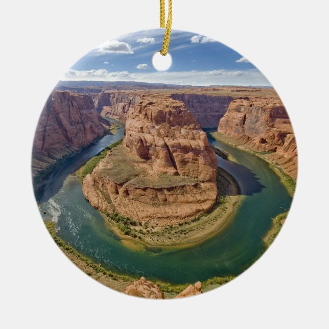 Horseshoe Bend, Arizona, USA Ceramic Tree Decoration (Front)