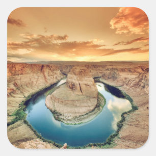 Horseshoe Bend Caynon Square Sticker