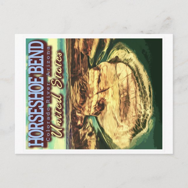 HORSESHOE BEND - COLORADO RIVER - ARIZONA US POSTCARD (Front)