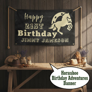 Horseshoe Birthday Adventures Banner