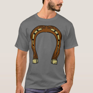 horseshoe brown gold horse shoe equine blacksmith T-Shirt