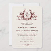 Horseshoe Cactus Western Country Boho Wedding