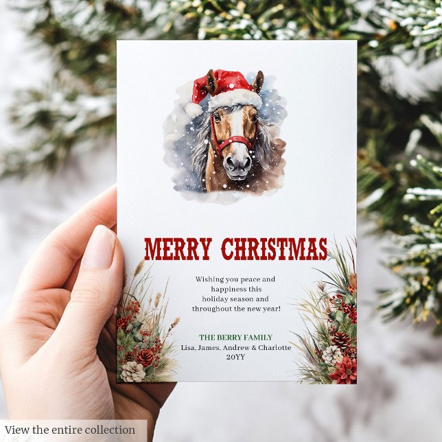 Horseshoe charm Christmas greeting card design (Horseshoe charm Christmas greeting card design

)