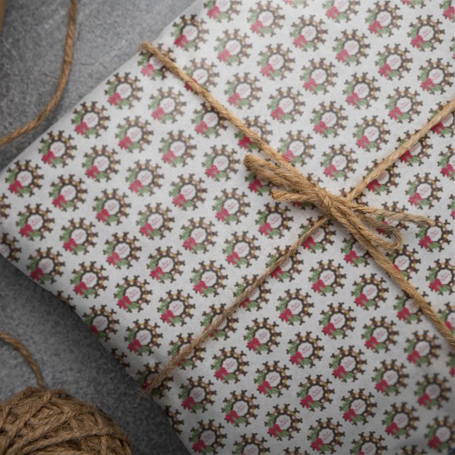 Horseshoe Christmas Wreath Tissue Paper (Creator Uploaded)