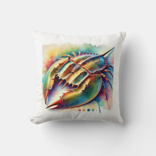 Horseshoe Crab 231024AREF145 - Watercolor Cushion