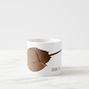 Horseshoe crab cartoon illustration espresso cup