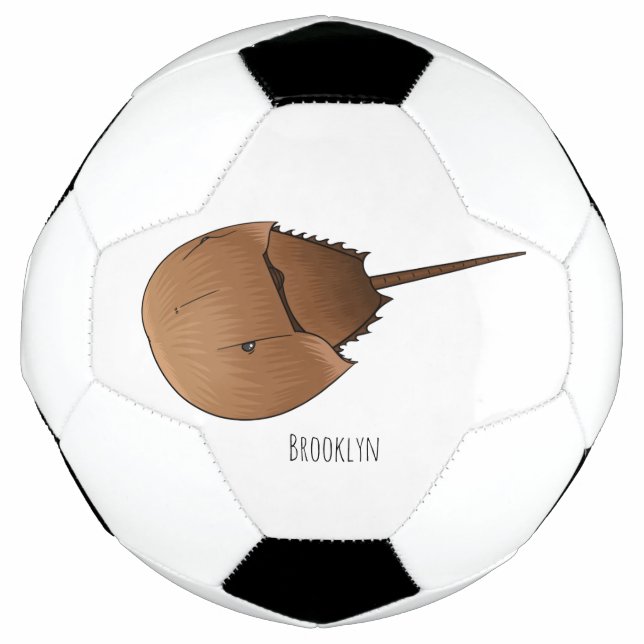 Horseshoe crab cartoon illustration soccer ball (Front)
