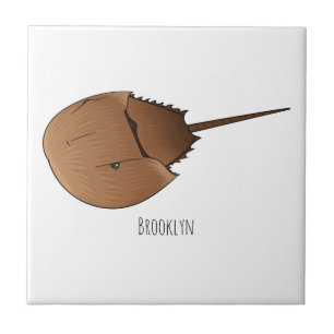 Horseshoe crab cartoon illustration tile