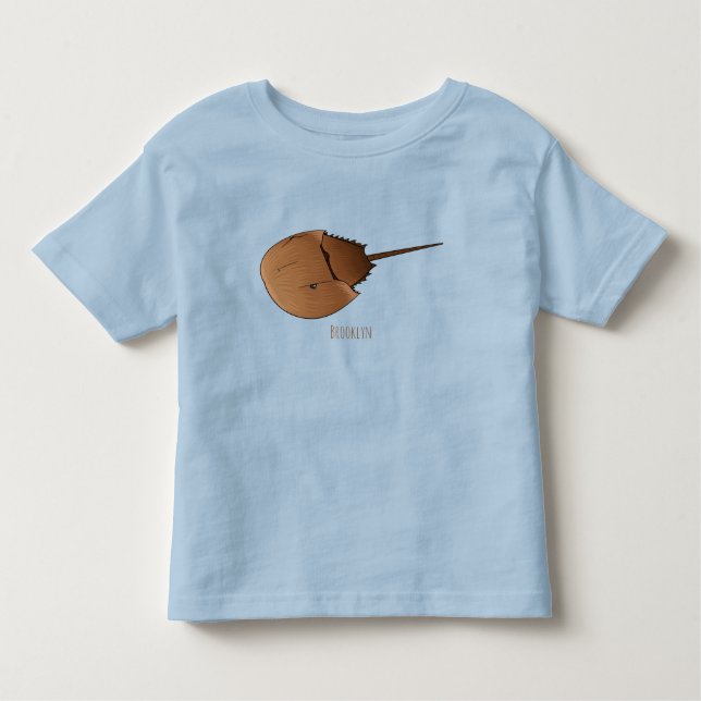 Horseshoe crab cartoon illustration toddler T-Shirt (Front)