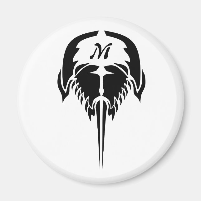 Horseshoe Crab in Tribal Tattoo Style Magnet (Front)
