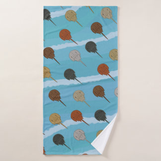 Horseshoe Crab Ocean Waves Bath Towel