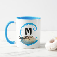 Horseshoe Crab Playing in the Water Monogram