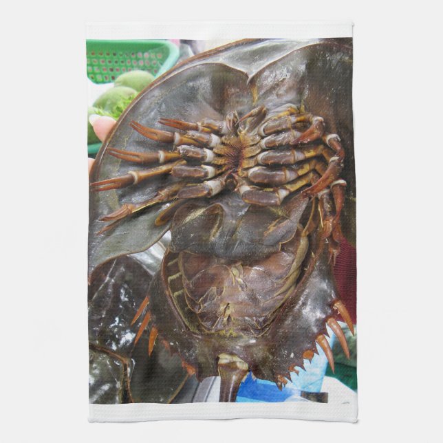 Horseshoe Crab ... Thai Asian Street Food Tea Towel (Vertical)