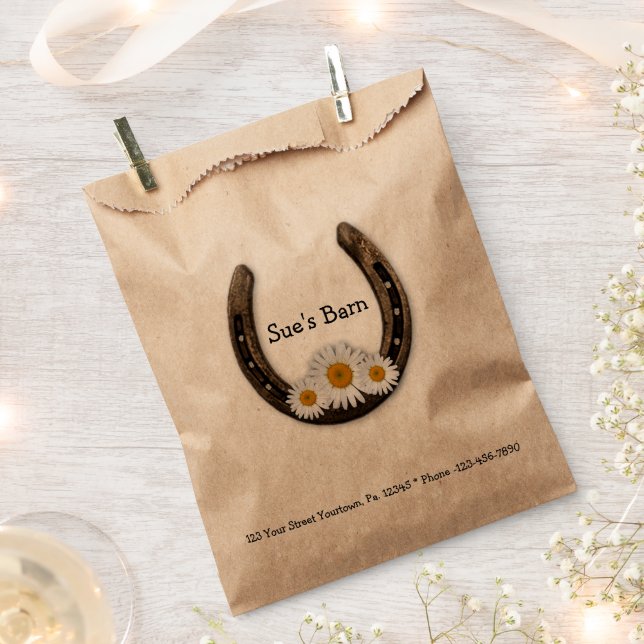 Horseshoe Custom Paper Bags (Clipped)