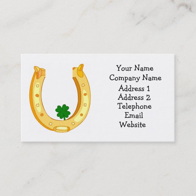 Horseshoe Design Business Card (Front)