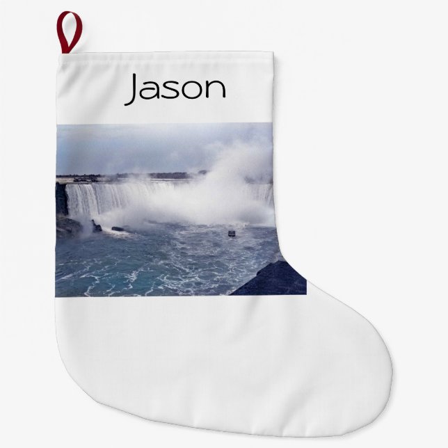 Horseshoe Falls Large Christmas Stocking (Front)