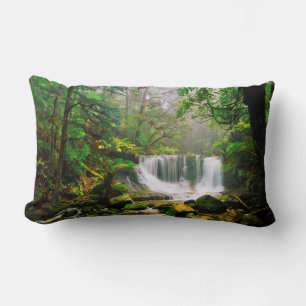 Horseshoe Falls Surrounded by Rainforest Lumbar Cushion