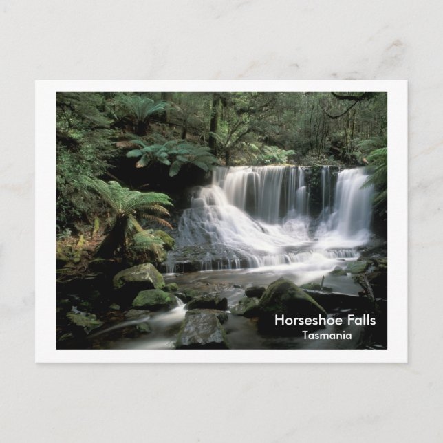 HorseShoe Falls Tasmania Postcard (Front)