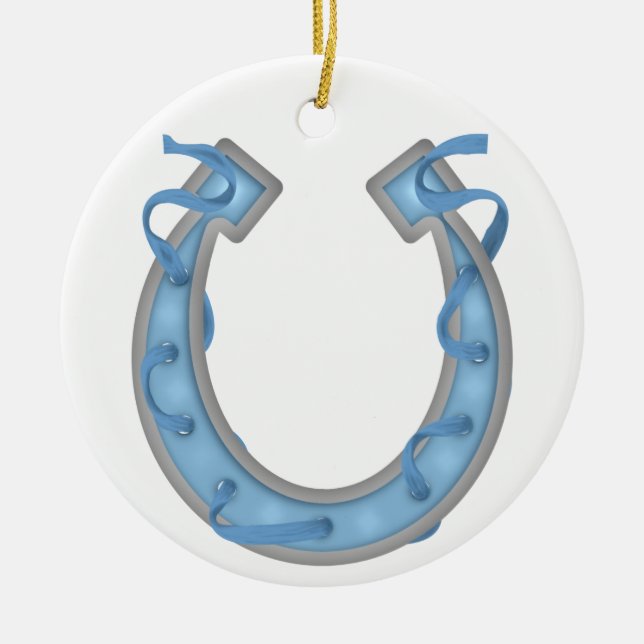 Horseshoe for Luck - SRF Ceramic Tree Decoration (Front)