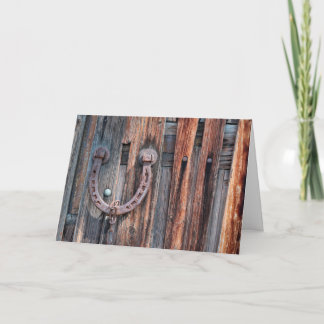 Horseshoe Good Luck Card