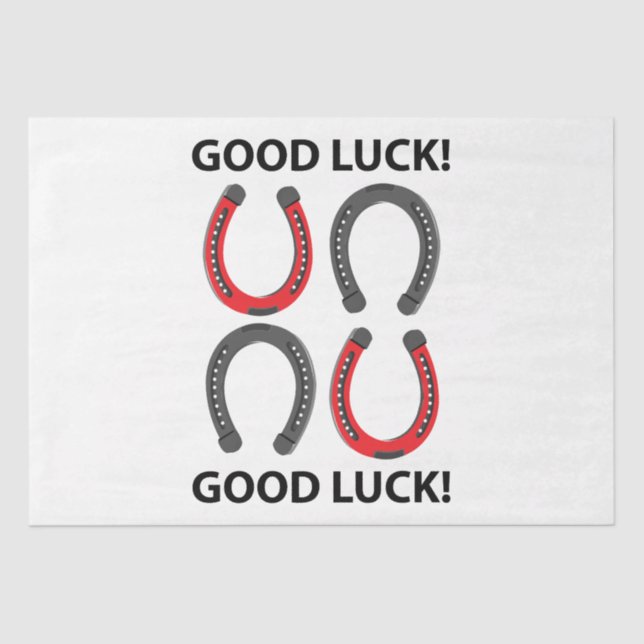 Horseshoe Good Luck Horseshoe Tissue Paper (Front)