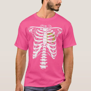 Horseshoe Heart Skeleton Rib Cage Love Horses Skel T-Shirt