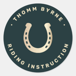 Horseshoe Horse  Classic Round Sticker