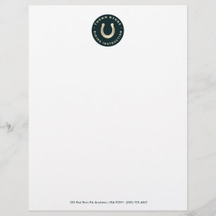 Horseshoe Horse Letterhead