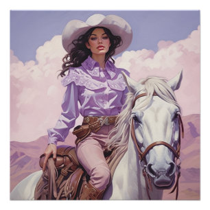 Horseshoe Hues: Cowgirl Wall Art