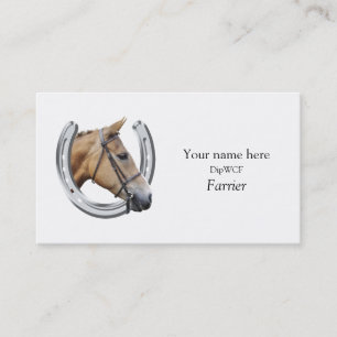 Horseshoe logo for farriers business card
