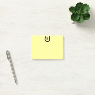 Horseshoe monogram yellow Post-it® notes