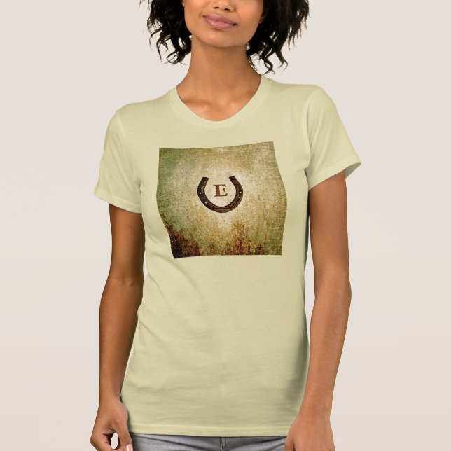 Horseshoe Monogrammed Personalised T-Shirt (Front)