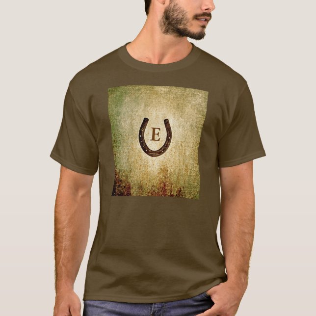 Horseshoe Monogrammed Personalised T-Shirt (Front)