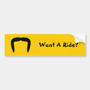 Horseshoe Moustache Bumper Sticker