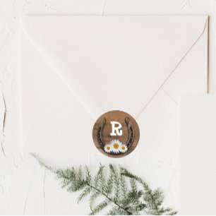 Horseshoe Name Initial Envelope Seal