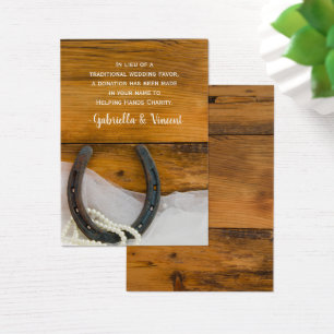 Horseshoe Pearl Country Wedding Charity Favour