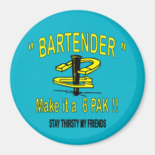 HorseShoe Pitching 3" Round Magnet