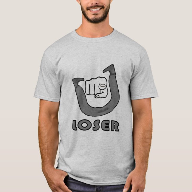 HorseShoe Pitching Basic T-Grey T-Shirt (Front)