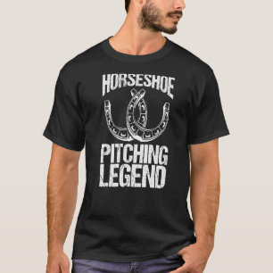 Horseshoe Pitching Legend Backyard Picnic Toss Gam T-Shirt