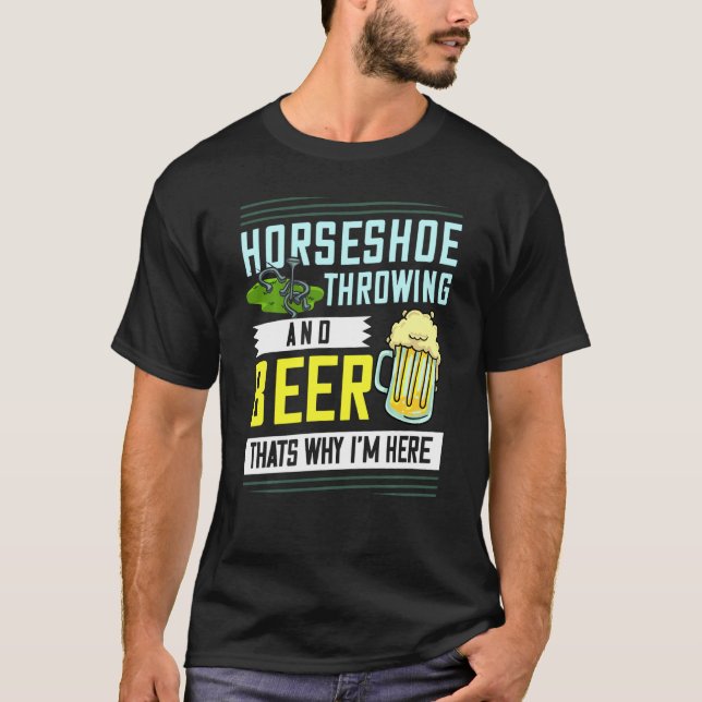 Horseshoe Pitching Throwing Shoes T-Shirt (Front)