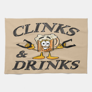 HorseShoe Pitching Towel-Clinks an Drinks Tea Towel