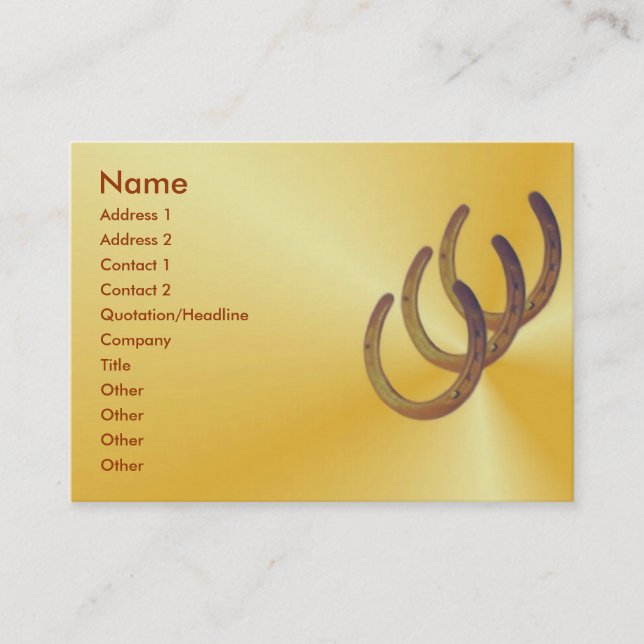 Horseshoe Profile Card (Front)