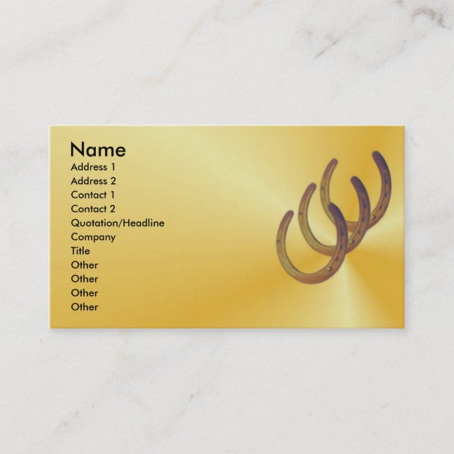 Horseshoe Profile Card (Front)