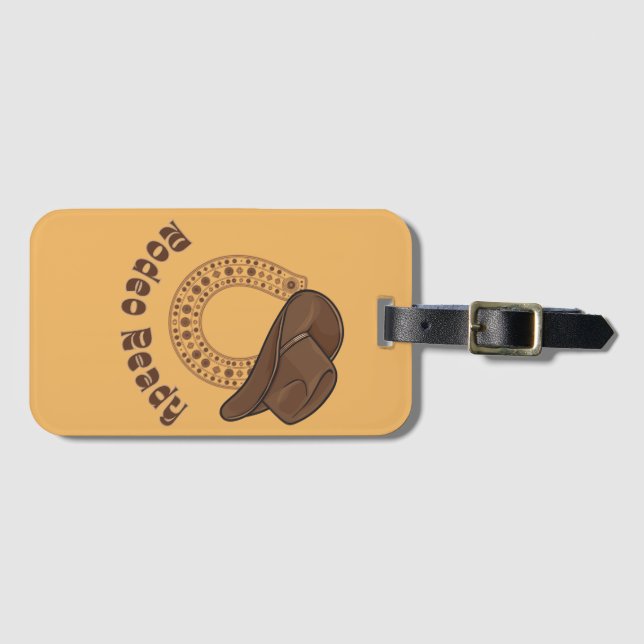 Horseshoe Rodeo Ready Luggage Tag (Front Horizontal)