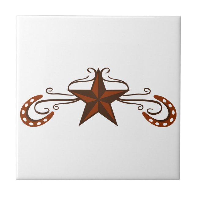 Horseshoe Star Scroll Tile (Front)